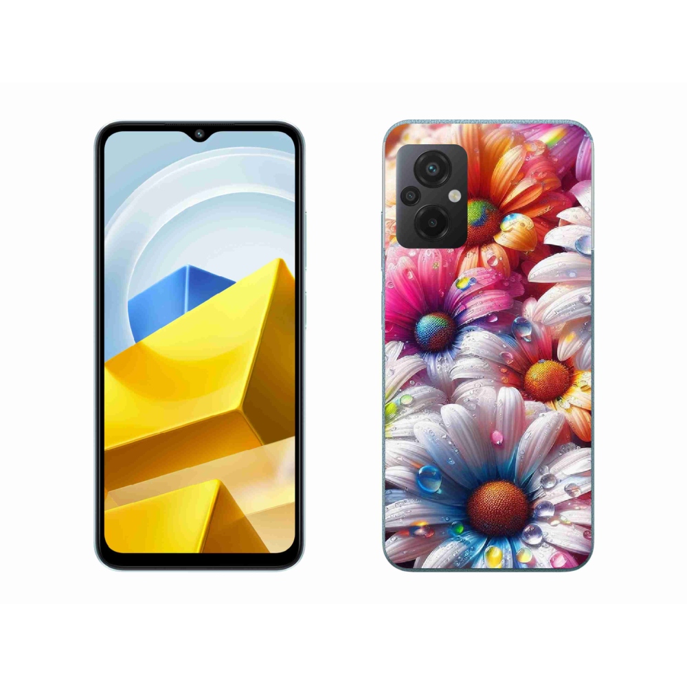 Gél borítás mmCase a Xiaomi Poco M5 4G-hez - színes százszorszépek