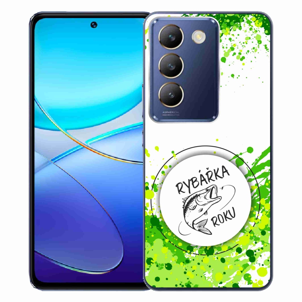 Gél borító mmCase a Vivo V40 SE 4G/5G-n - az év horgásza fehér háttérrel