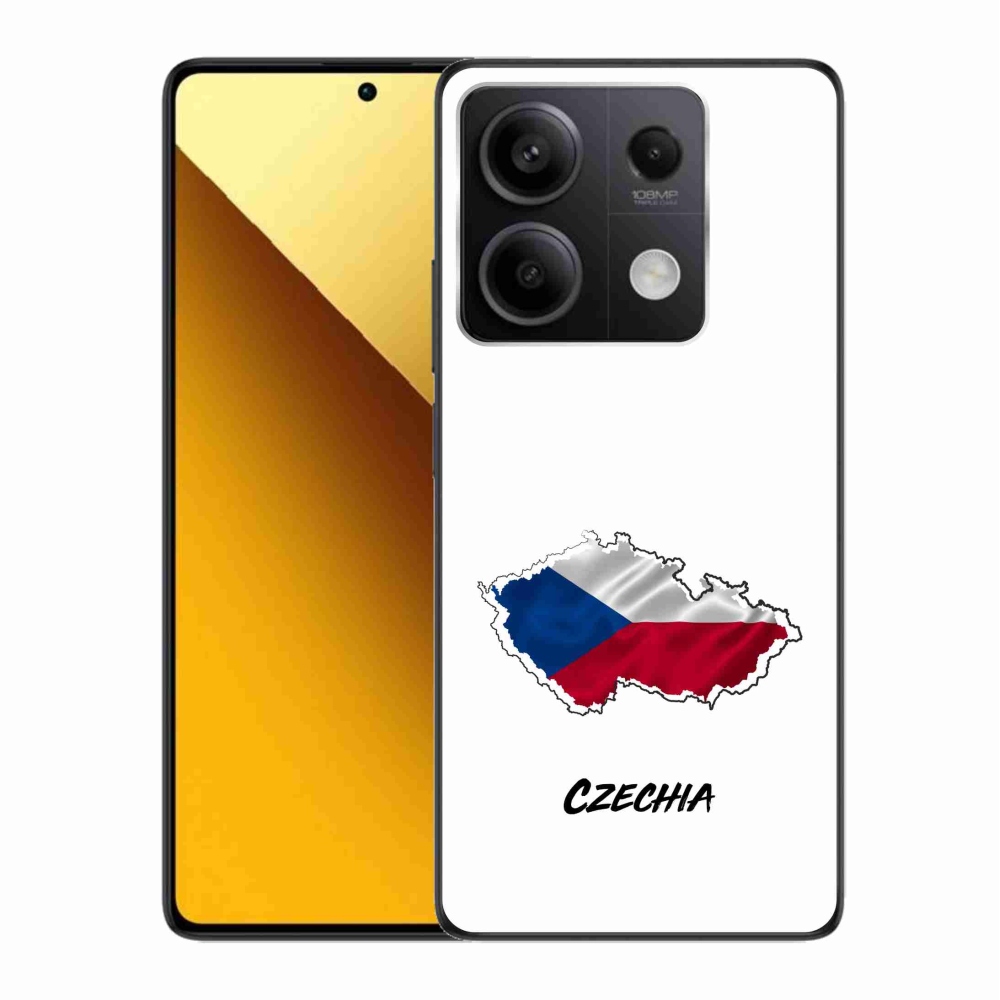 Gél borítás mmCase a Xiaomi Redmi Note 13 5G - Csehország fehér háttérrel