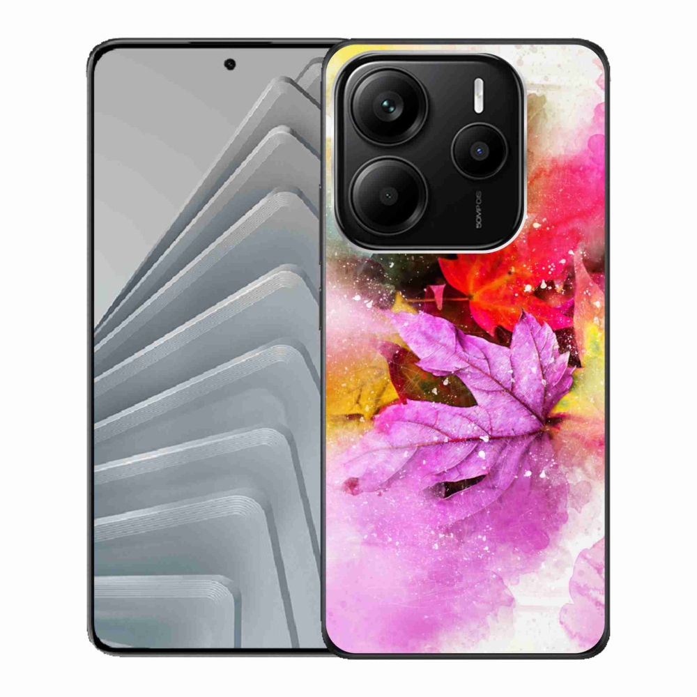 Gél borítás mmCase a Xiaomi Redmi Note 14 5G-hez - színes levelek