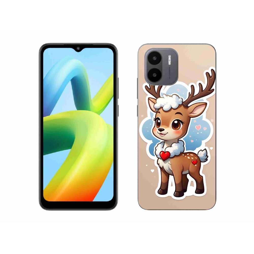 Gél borítás mmCase a Xiaomi Redmi A1/Redmi A2 készülékhez - rajzfilm rénszarvas