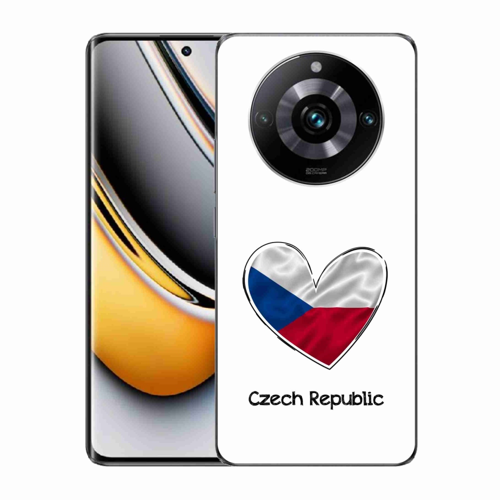 Zselés borítás mmCase a Realme 11 Pro/11 Pro+ készülékhez - zászlós szív fehér háttérrel