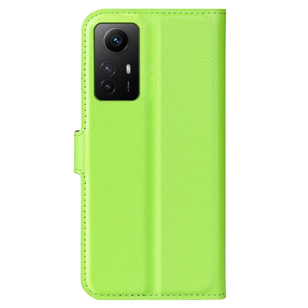 Litchi könyv tok Xiaomi Redmi Note 12S-hez - zöld