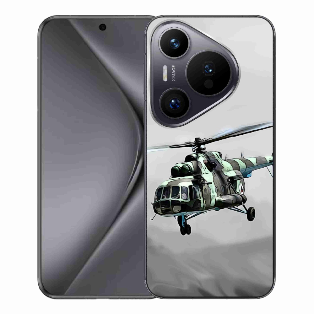 Zselés borítás mmCase a Huawei Pura 70 Pro - katonai helikopteren