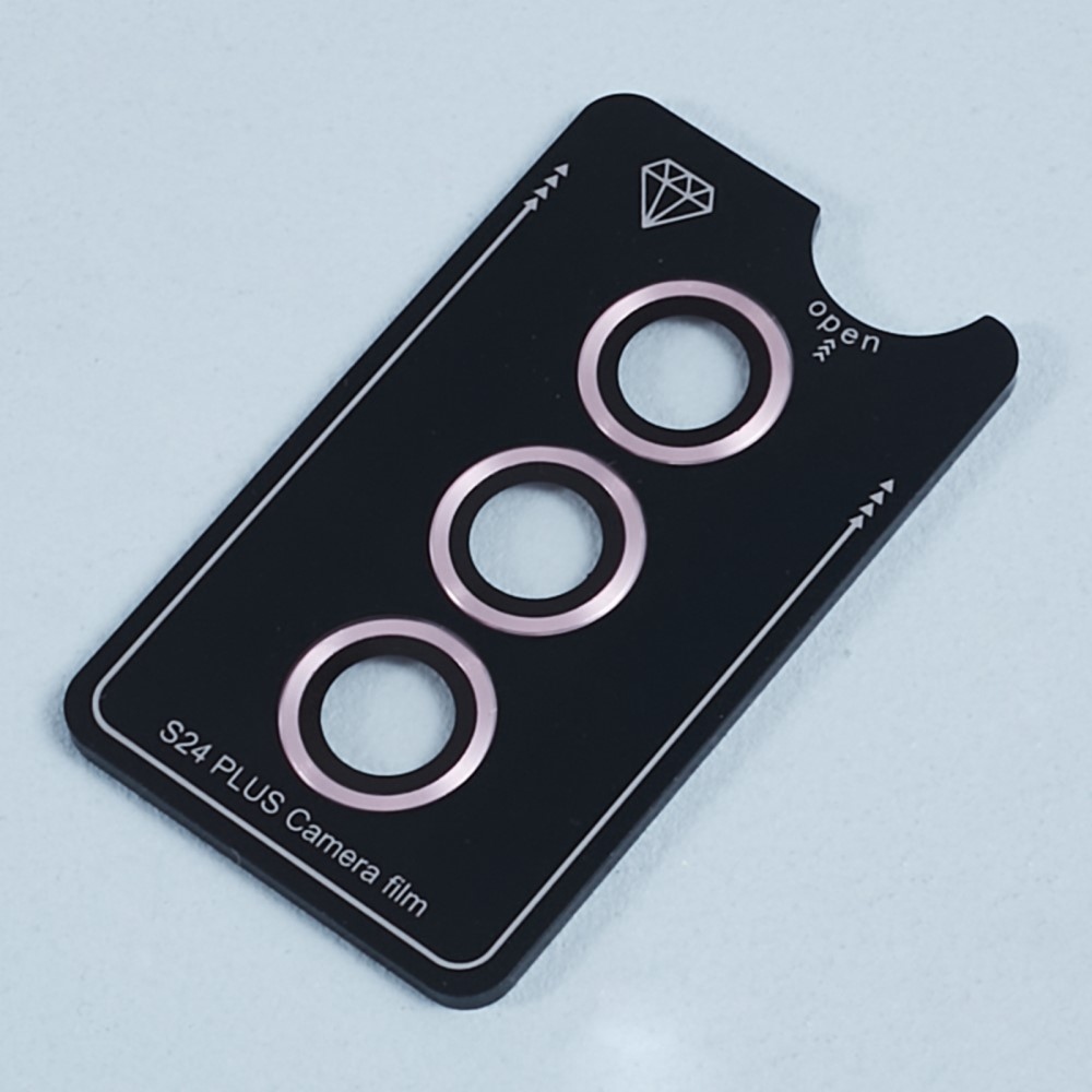 Fém kamera lencse üveg Samsung Galaxy S24+ (különálló üveg) - rózsaszín