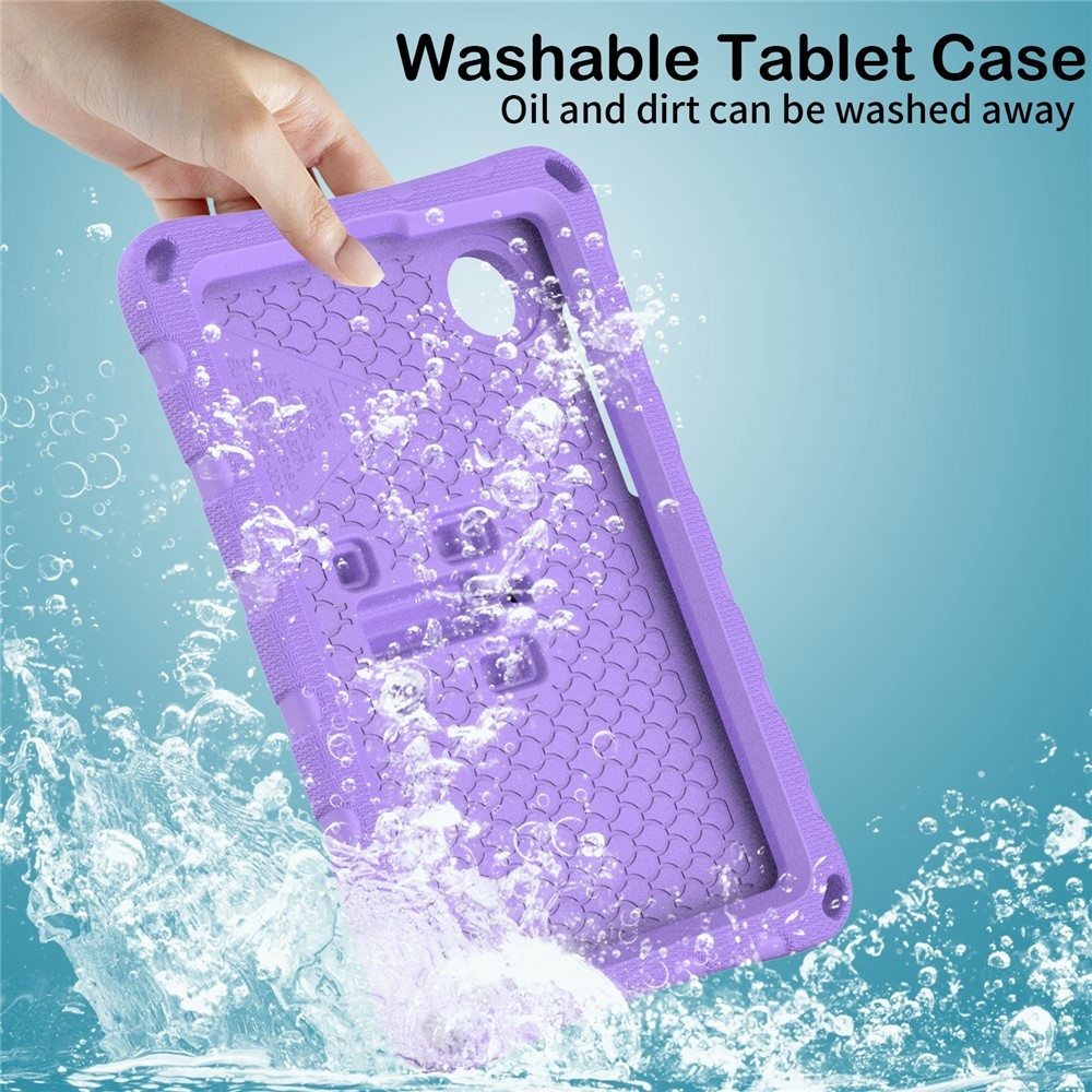 Gyerekek Pillangó EVA tartós tok pánttal Xiaomi Redmi Pad SE 8.7 tablethez - lila