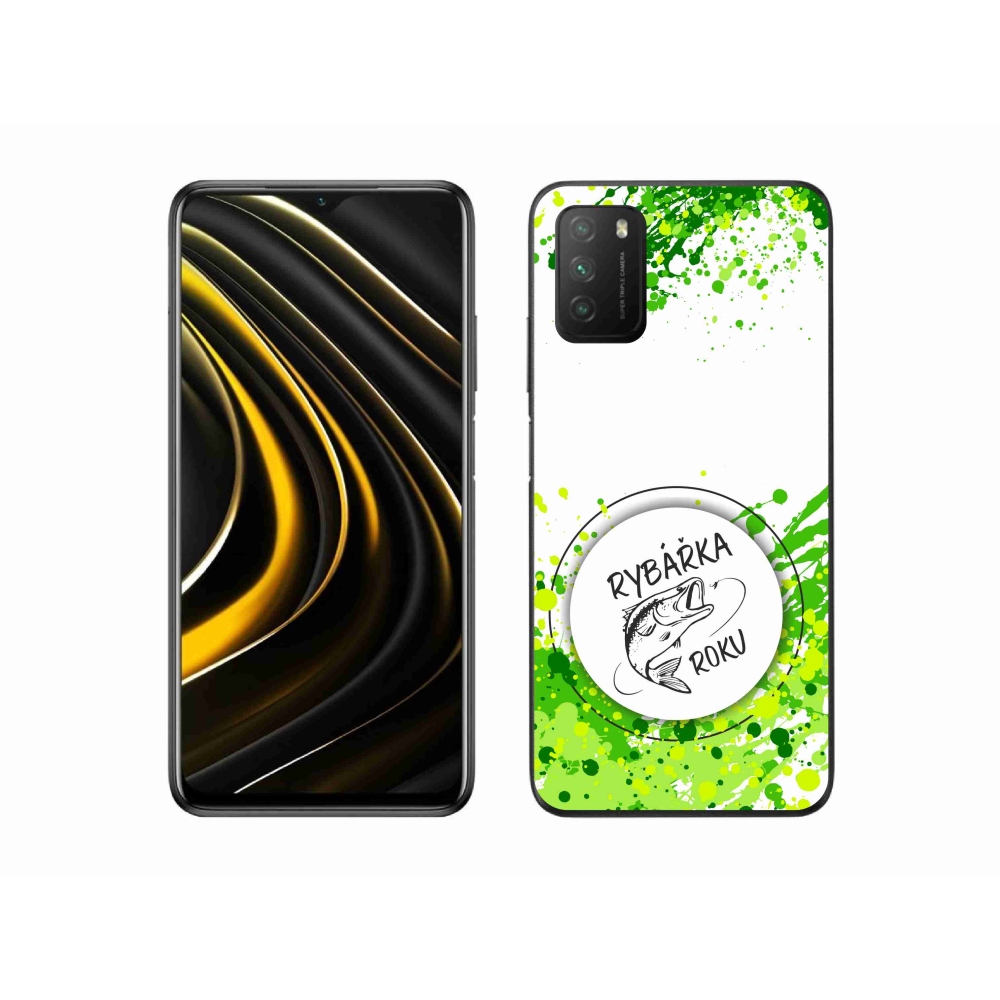 Gél borító mmCase a Xiaomi Poco M3-hoz - az év halászának fehér háttere