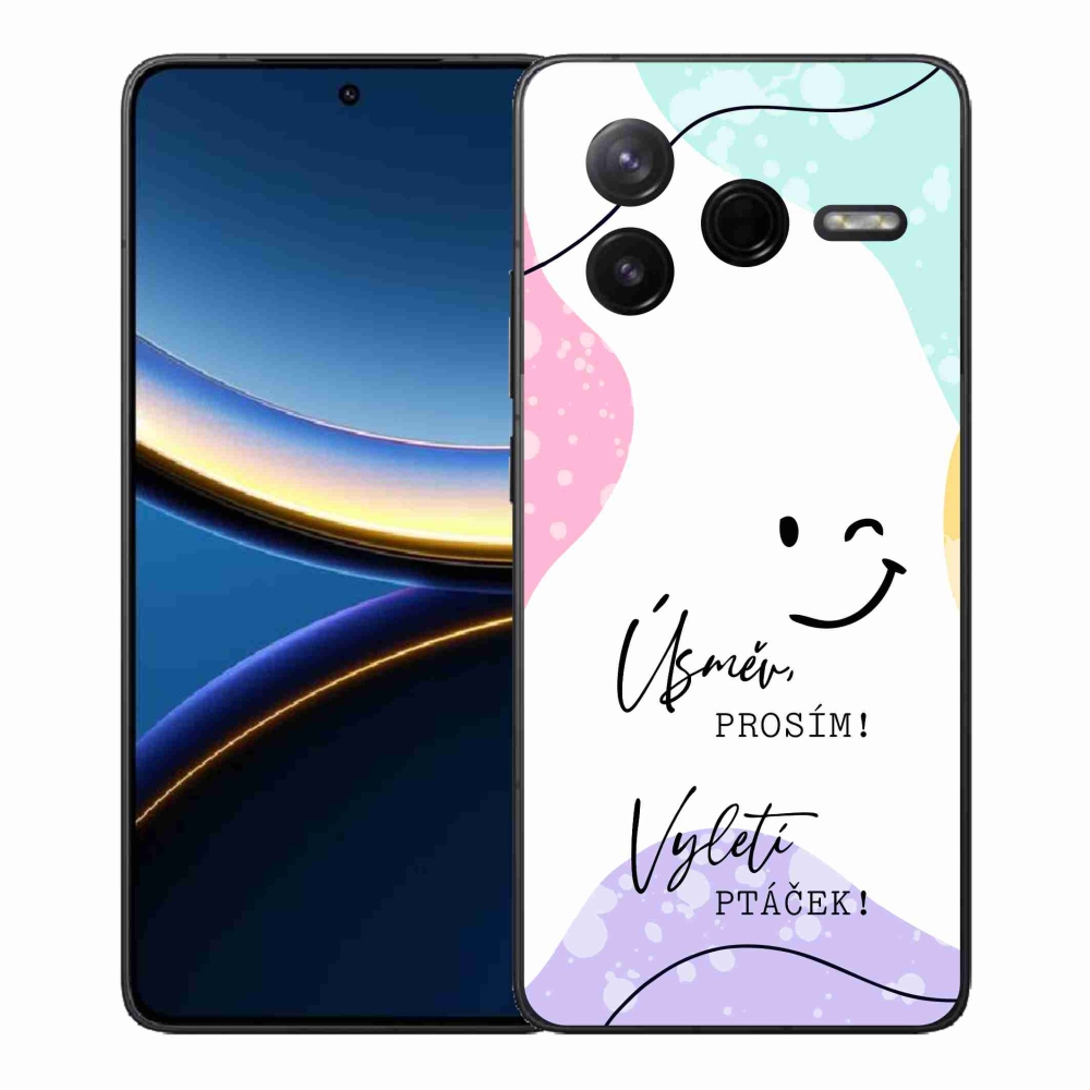 Gél borító mmCase a Xiaomi Poco F7 Pro számára - vicces szöveg 4 fehér háttérrel