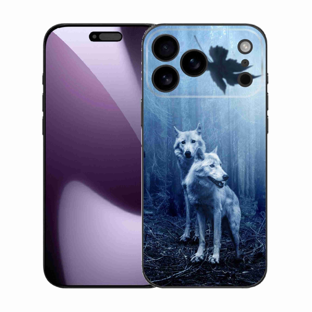 Gél borítás mmCase iPhone 17 Pro Max készülékhez - farkasok az erdőben