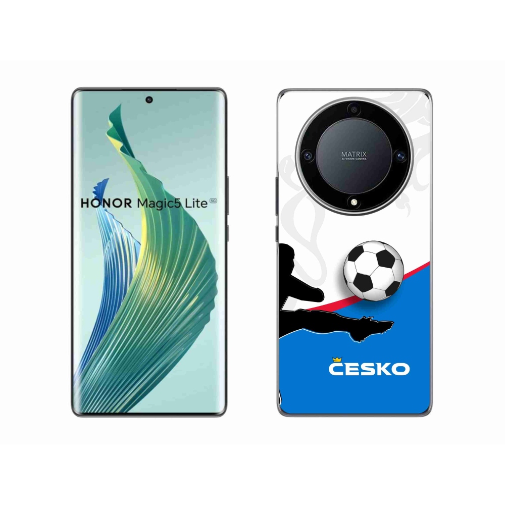 Gél borítás mmCase a Honor Magic 5 Lite 5G számára - futball Csehország 3