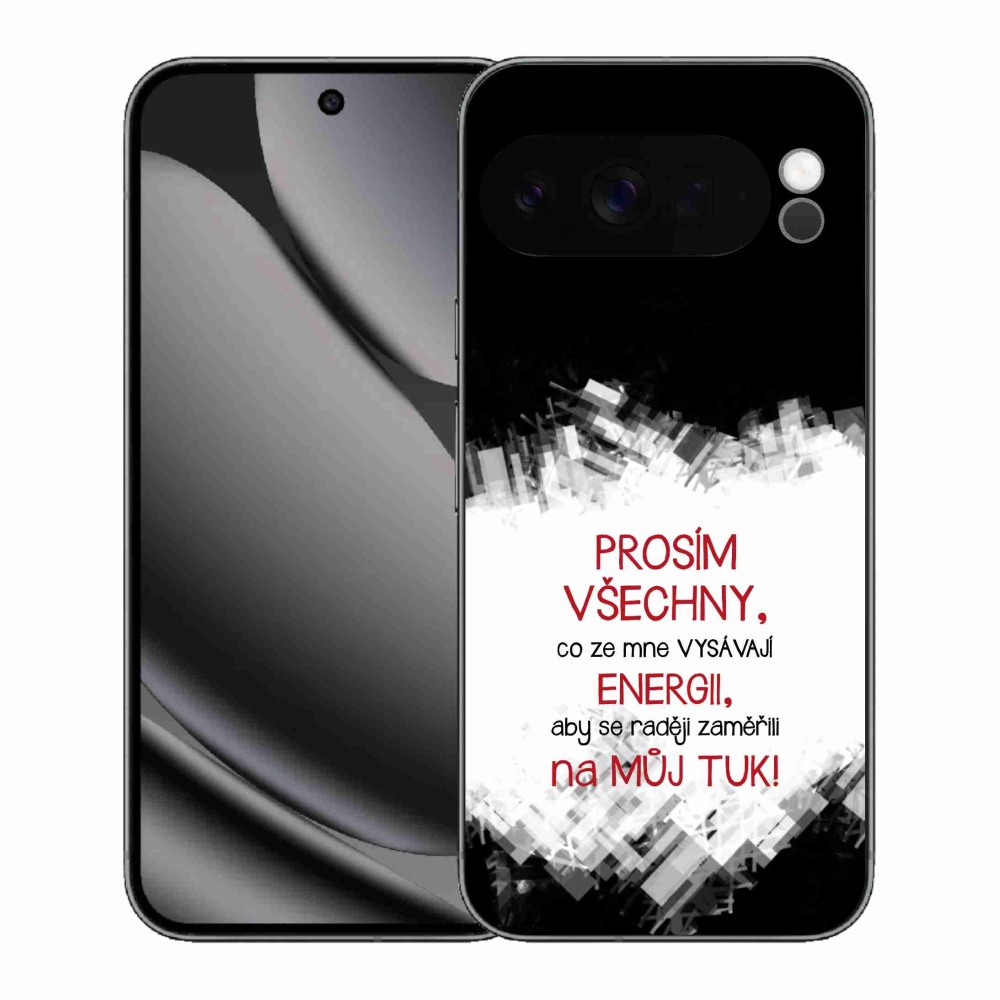 Gél borító mmCase a Google Pixel 10 Pro XL-hez - vicces szöveg 1 piros