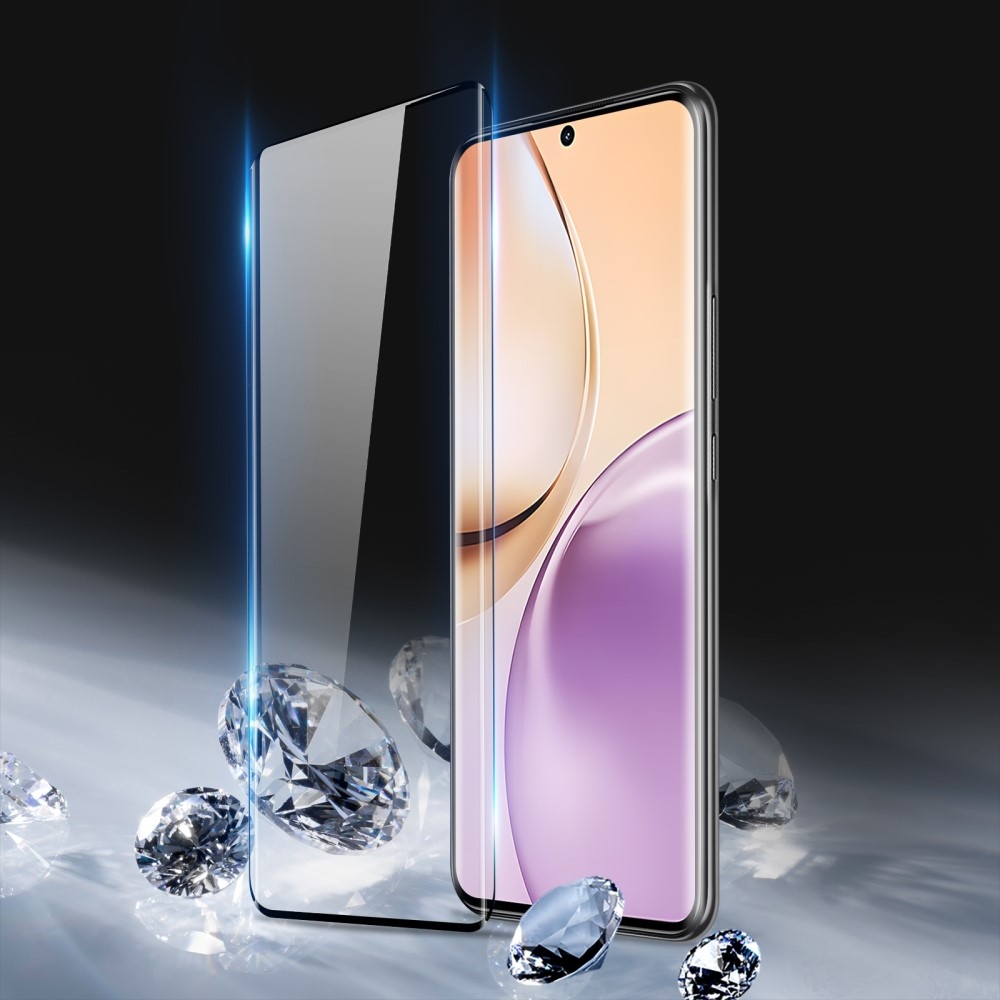 3D DUX teljes képernyős edzett üveg (csak a széleken ragasztóval) a Realme 14 Pro 5G készüléken