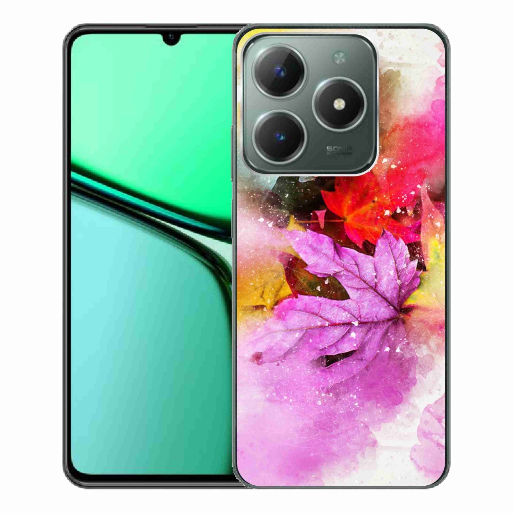 Zselés borító mmCase a Realme C61 készülékhez - színes levelek