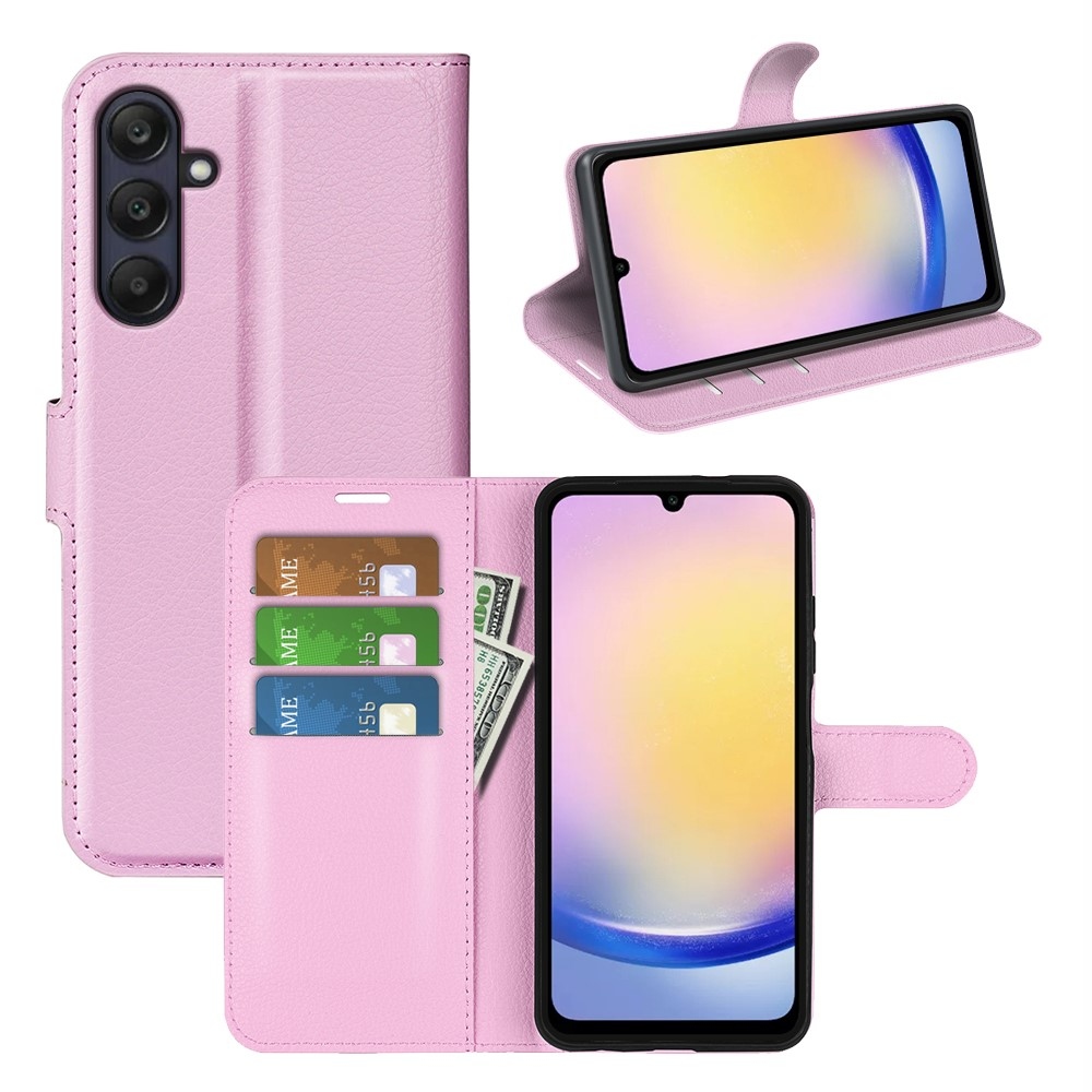Litchi könyv tok Samsung Galaxy A26 5G - rózsaszínű