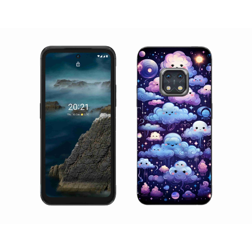 Gél borítás mmCase a Nokia XR20 készülékhez - felhők