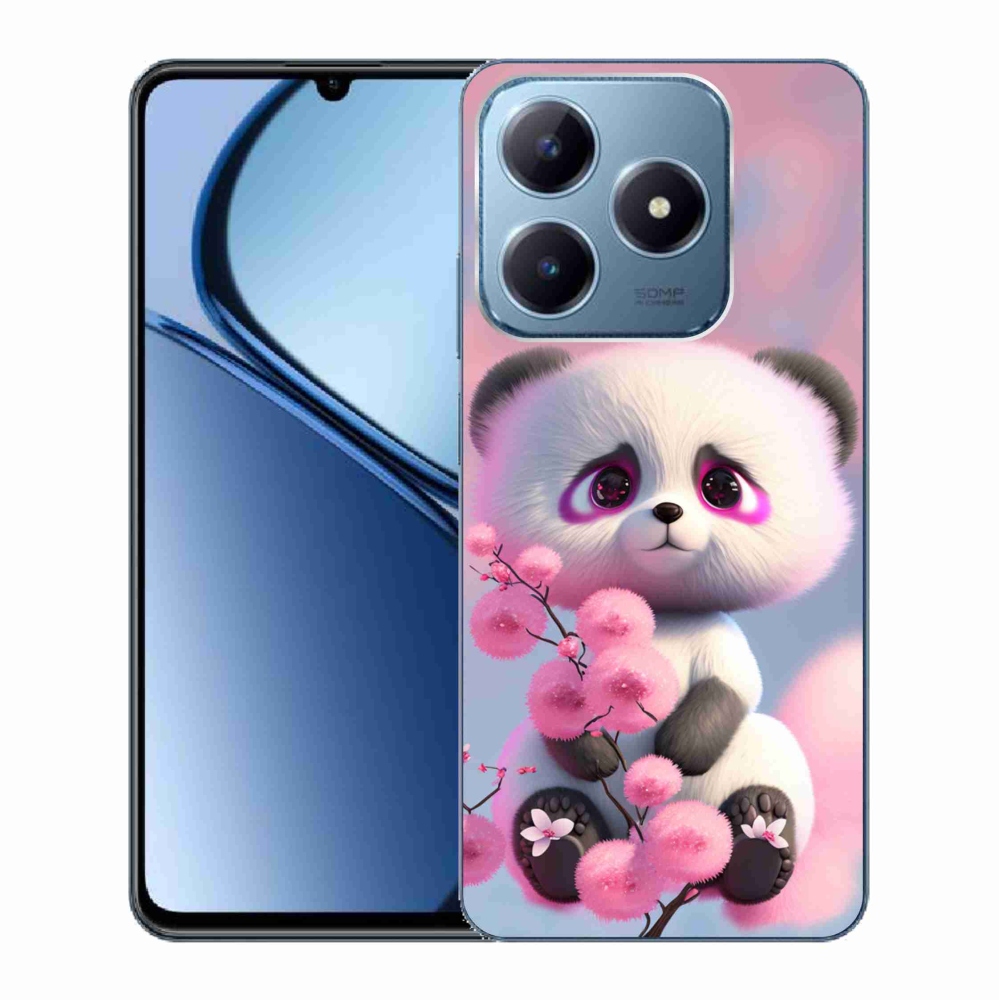 Gél borító mmCase a Realme C63 készülékhez - aranyos panda 1