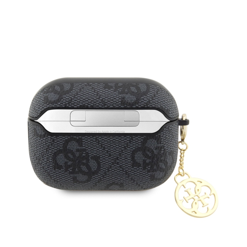 Guess 4G Script PC/PU Charms tok AirPods Pro 2 szürke tokhoz