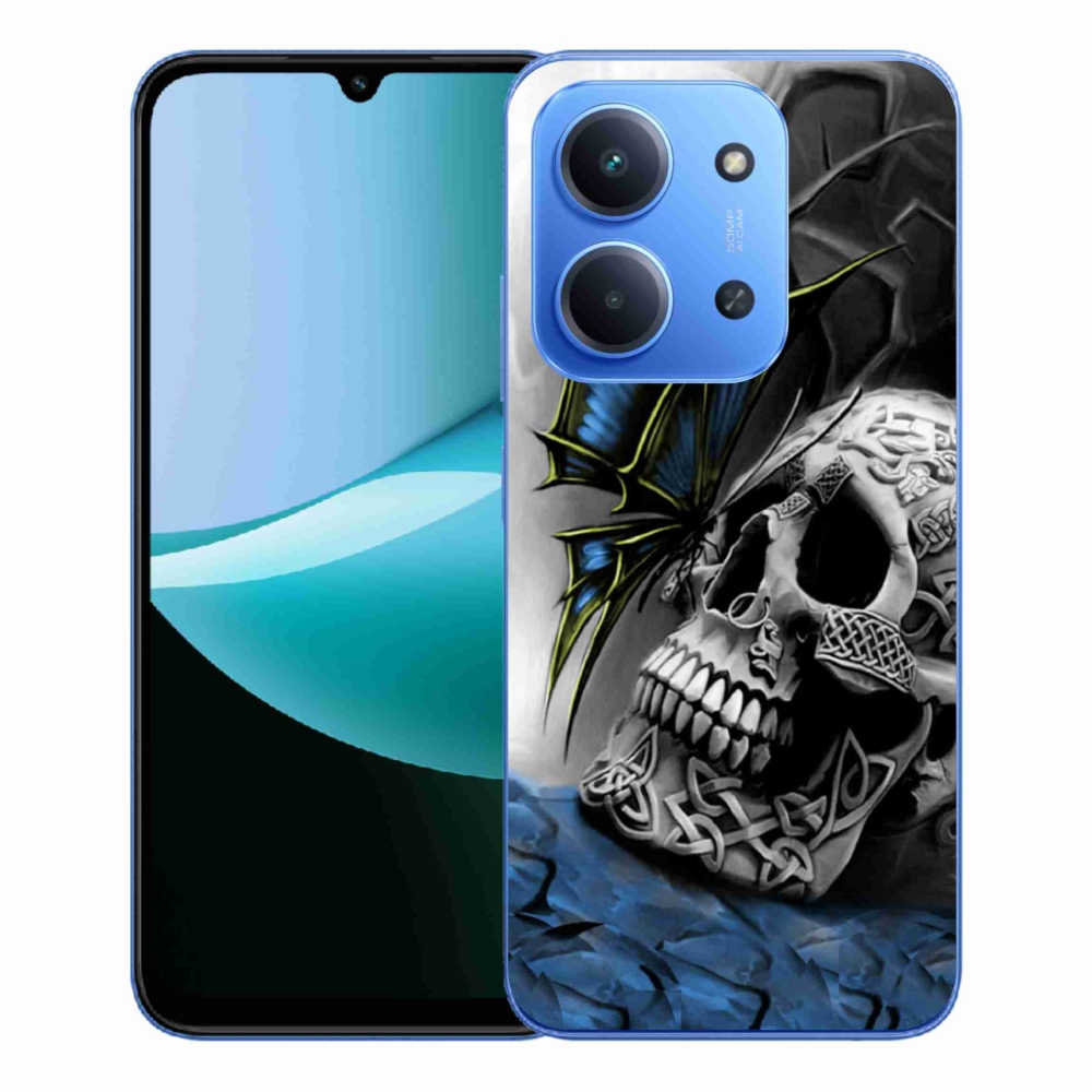 Gél borítás mmCase a Xiaomi Redmi 15C 4G/5G (173mm) - pillangó és koponya