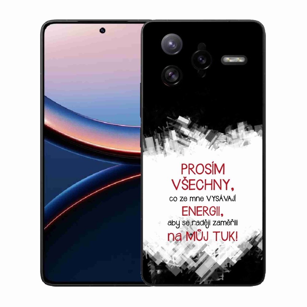 Gél borító mmCase a Xiaomi Poco F7 Ultra számára - vicces szöveg 1 piros