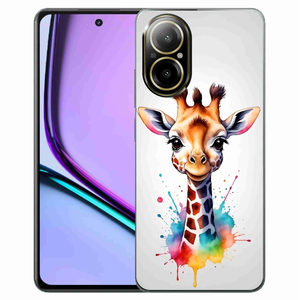 Zselés borítás mmCase a Realme C67 készülékhez - zsiráf 1