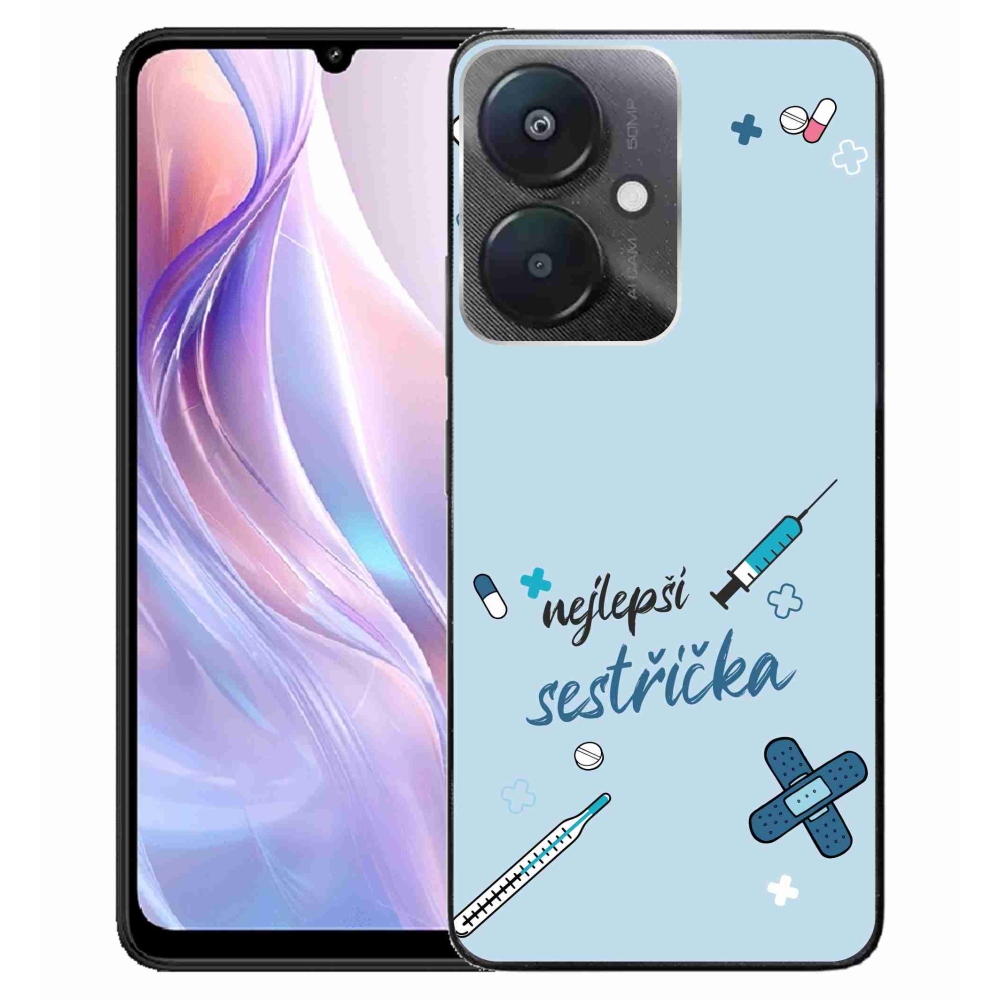 Gél borító mmCase a Xiaomi Redmi 13C 5G - legjobb kishúg kék háttérrel