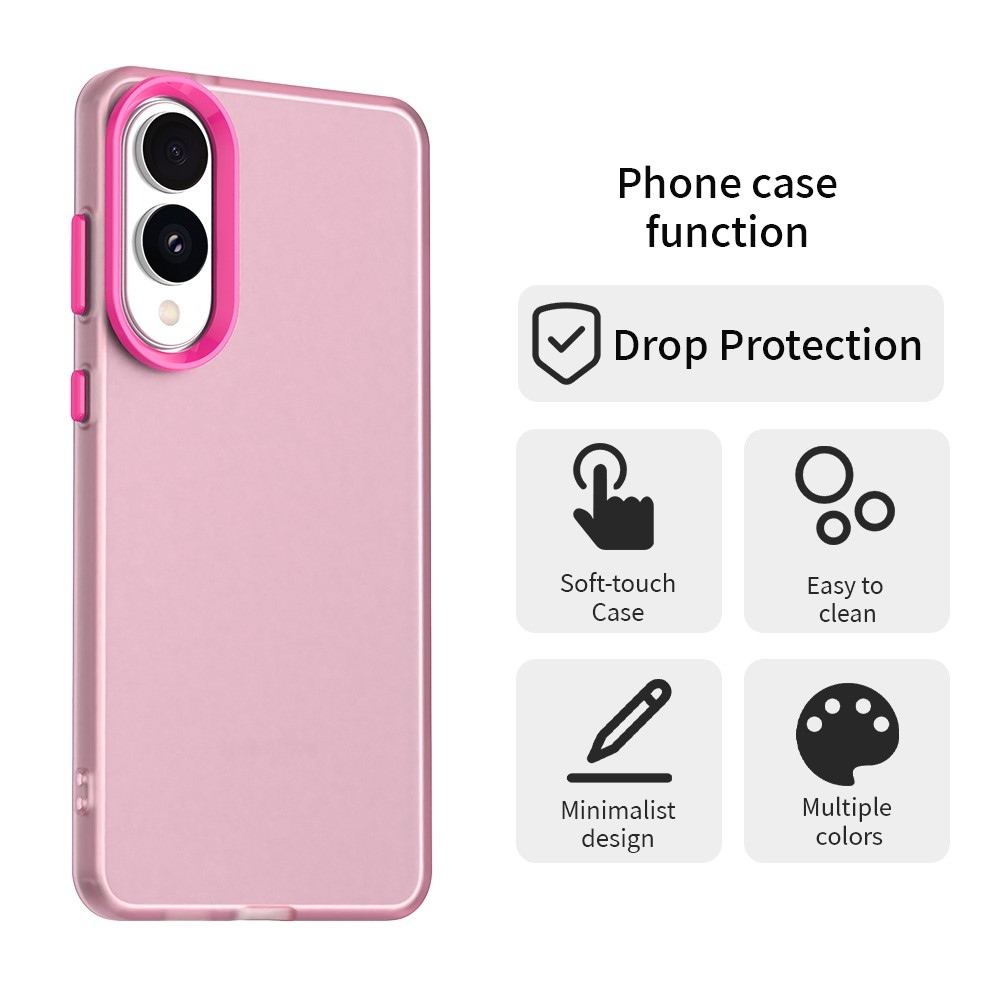 Candys matt zselés tok Samsung Galaxy S25 Edge készülékhez - rózsaszínű