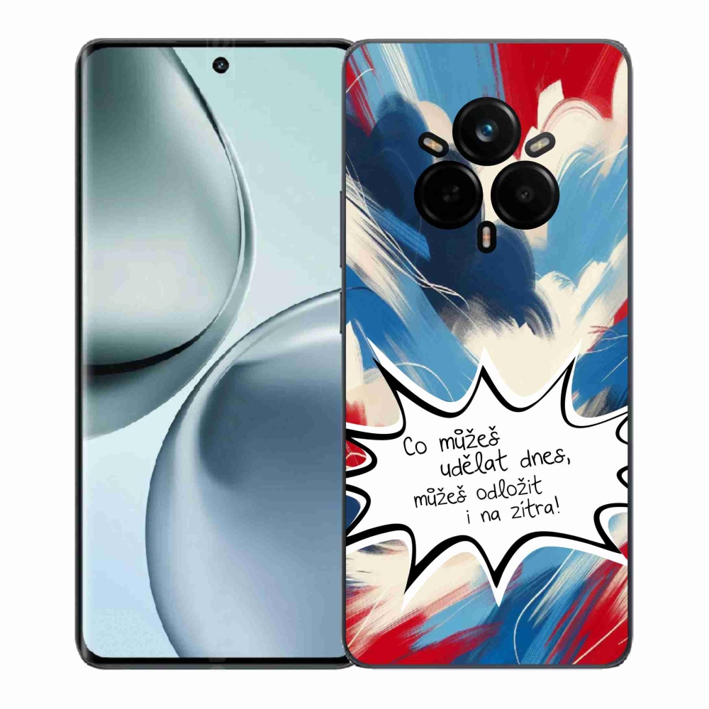 Gél borító mmCase a Realme 14 Pro 5G készülékhez - vicces szöveg 9 fehér háttér