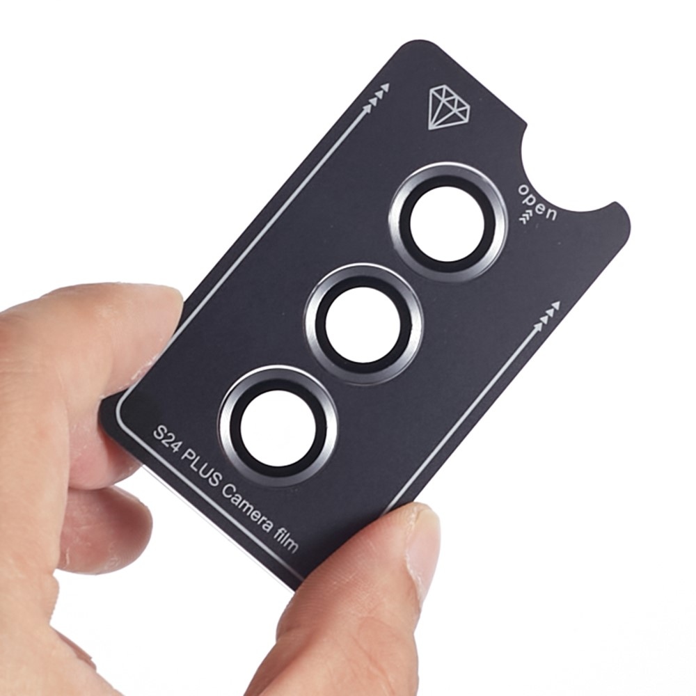 Fém kamera lencse üveg Samsung Galaxy S24+ (különálló üveg) - ezüst