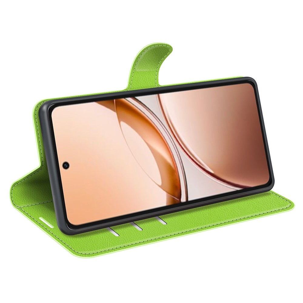 Litchi könyv tok a Vivo V50 Lite 4G/5G készülékhez - zöld