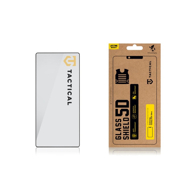 Taktikai üvegpajzs 5D üveg Samsung Galaxy S25 Ultra Fekete