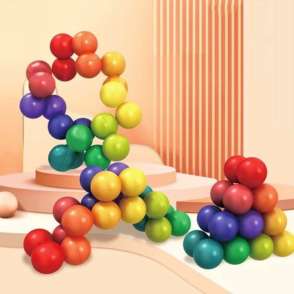 3D kreatív szivárvány összekötő golyók kirakó