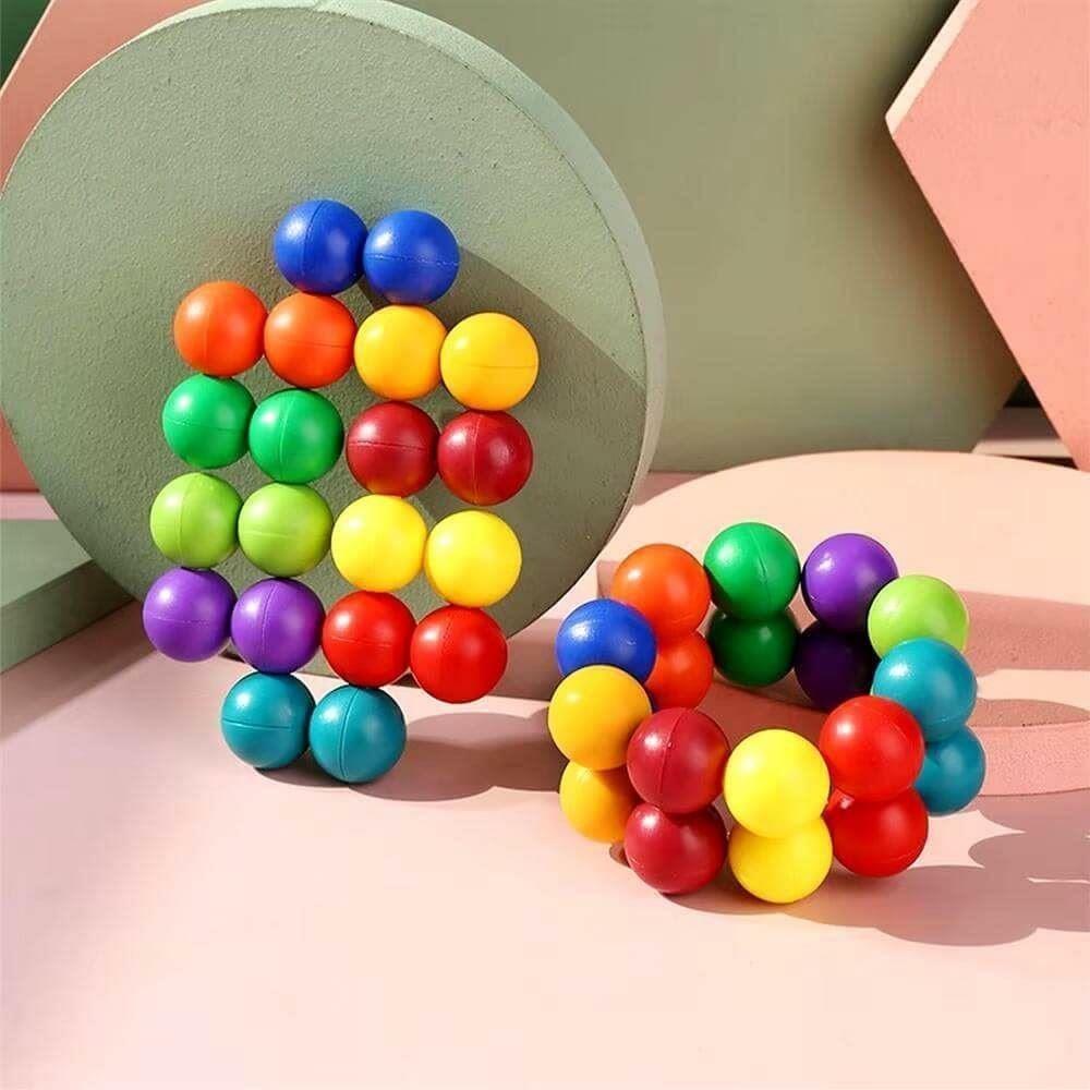3D kreatív szivárvány összekötő golyók kirakó