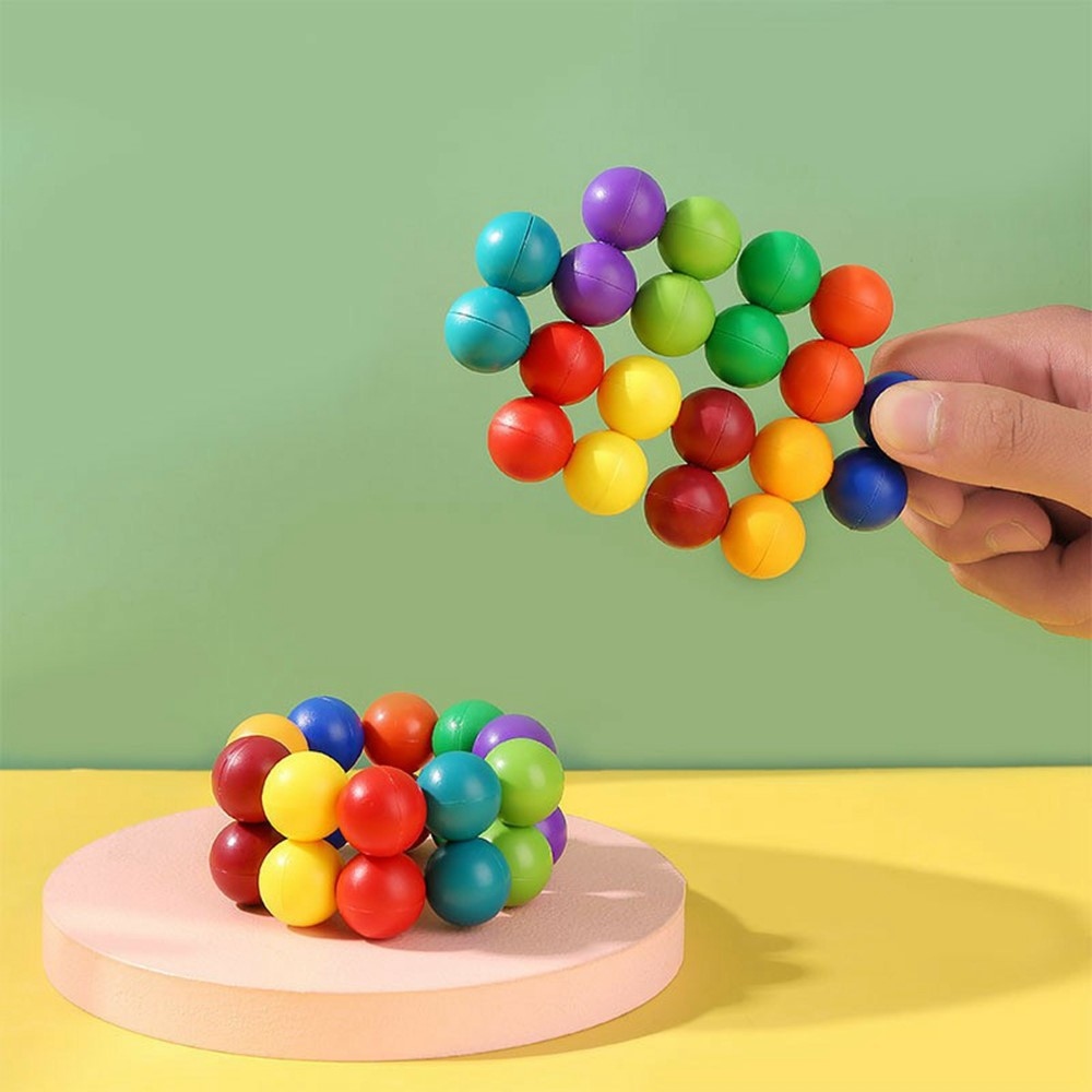 3D kreatív szivárvány összekötő golyók kirakó