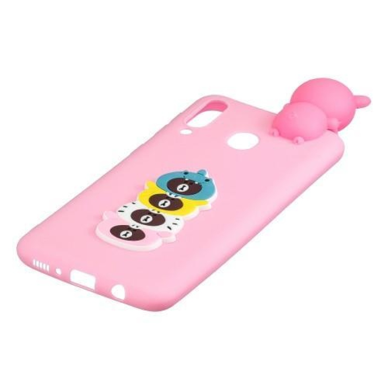 3D mintás gél tok Samsung Galaxy M20 készülékhez - négy medve