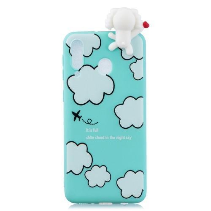 3D mintás zselés tok Samsung Galaxy M20 - felhők