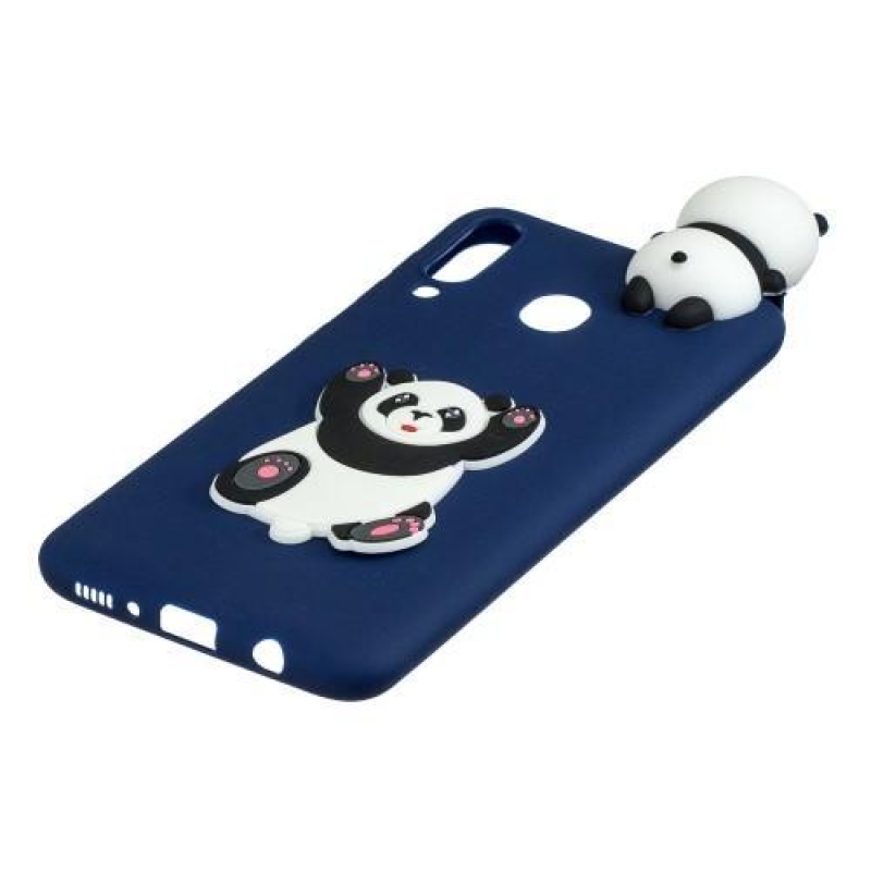 3D mintás zselés tok Samsung Galaxy M20-hoz - a panda ölelkezni szeretne