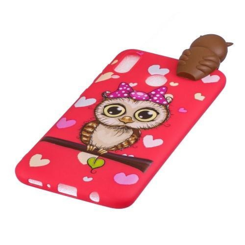 3D mintás zselés tok Samsung Galaxy M20-hoz - bagoly