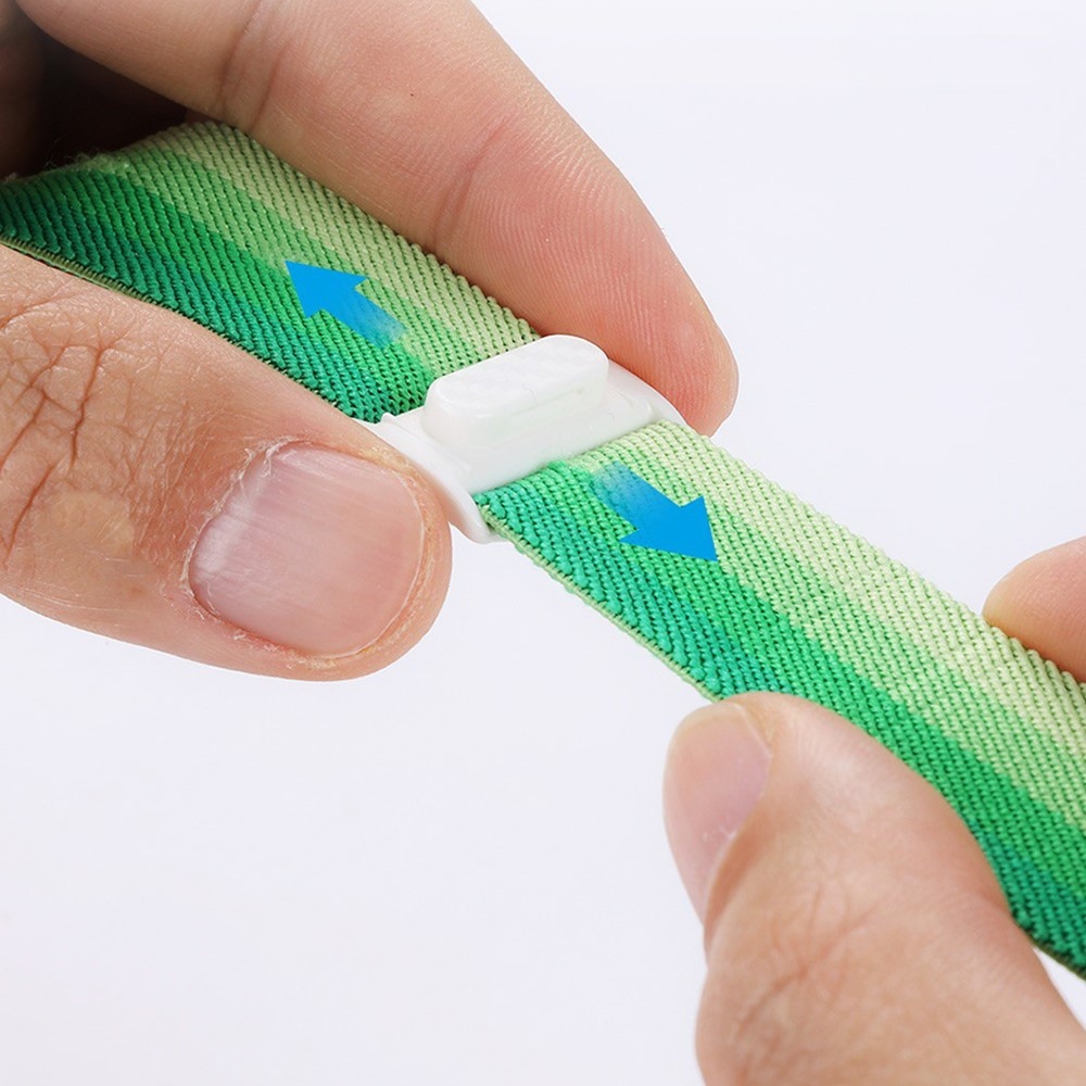 Fokozatos nejlon szíj Apple Watch Ultra/Ultra 2 49mm/SE/SE 2022/2023 44mm/9/8/7 45mm/6/5/4 44mm/3/2/1 42 mm - zöld csíkok