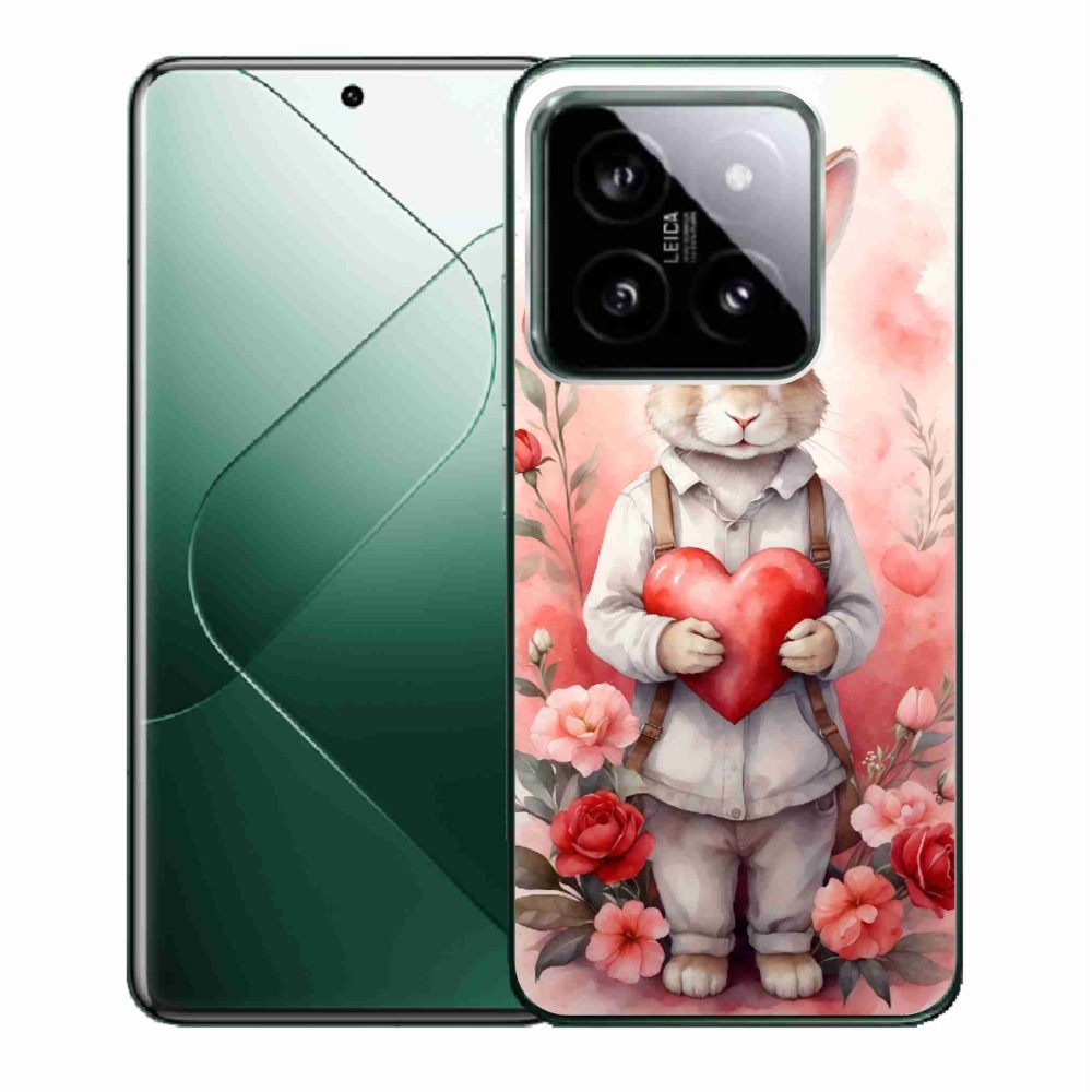 Gél borító mmCase a Xiaomi 14 - nyúl szívvel