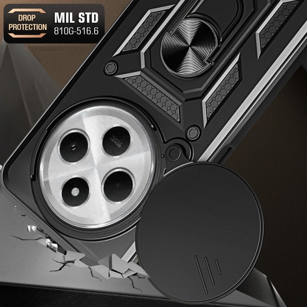 Tartós csúszásálló borító Xiaomi Redmi 14C/Poco C75-hez - fekete