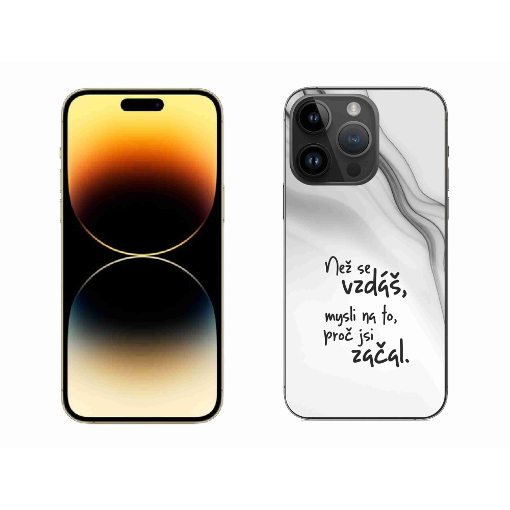 Gél borítás mmCase iPhone 14 Pro Max 6.7 - idézem 2 fehér háttér