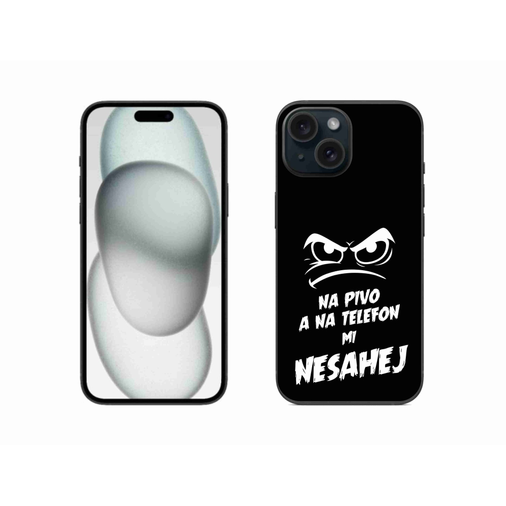 Gél borítás mmCase iPhone 15 - sör motívum 2 fekete háttérrel