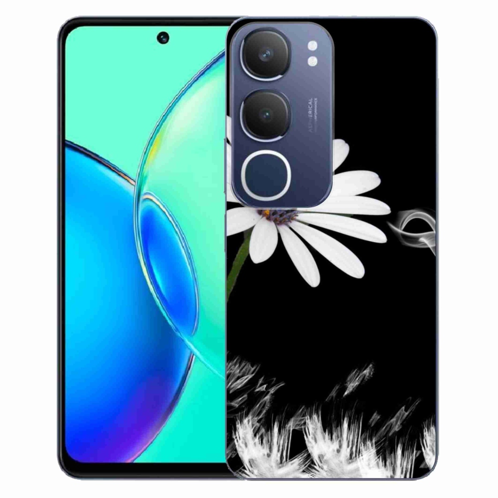 Gél védőhuzat mmCase a Vivo Y19s készülékhez - fehér virág