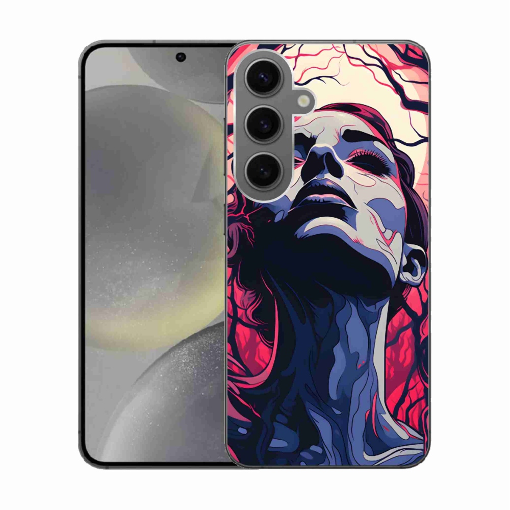 Gél borítás mmCase Samsung Galaxy S24 készülékhez - absztrakt arc