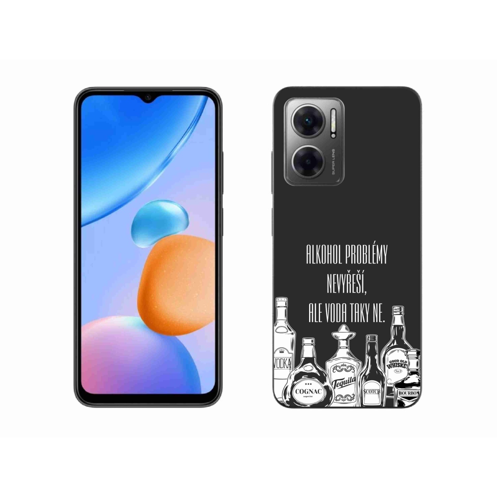 Gél borító mmCase a Xiaomi Redmi 10 5G-hez - vicces szöveg fekete háttérrel