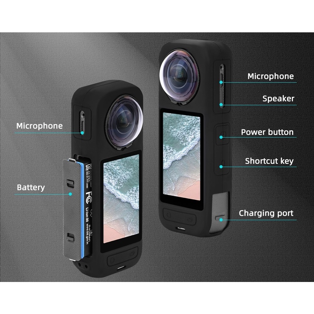 FLYMILE szilikon védőtok Insta360 X5-höz