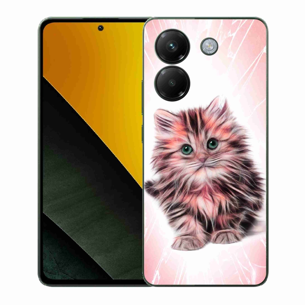 Gél borítás mmCase a Xiaomi Poco M7 Pro 5G számára - aranyos cica