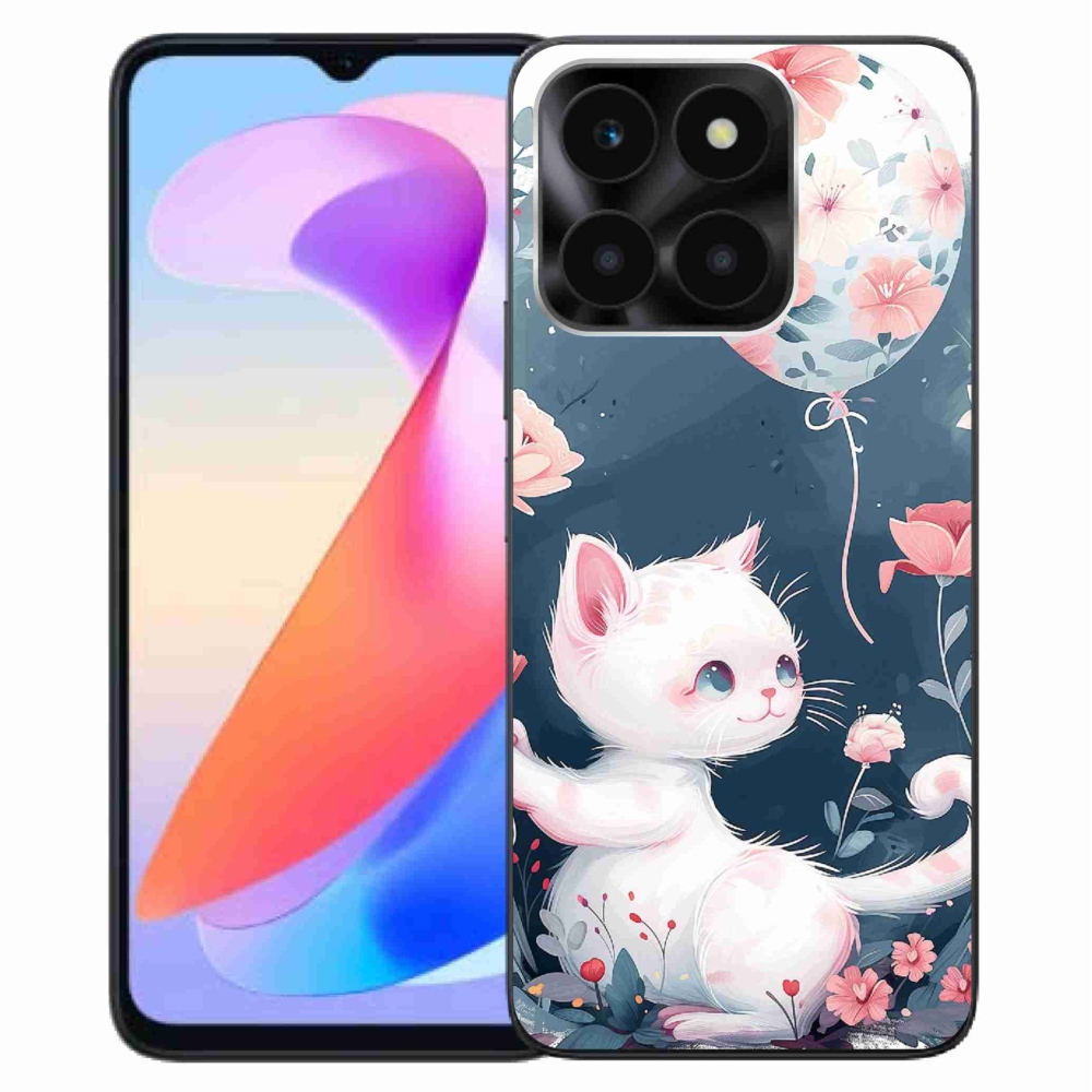 Gél borítás mmCase a Honor X6a számára - cica lufival