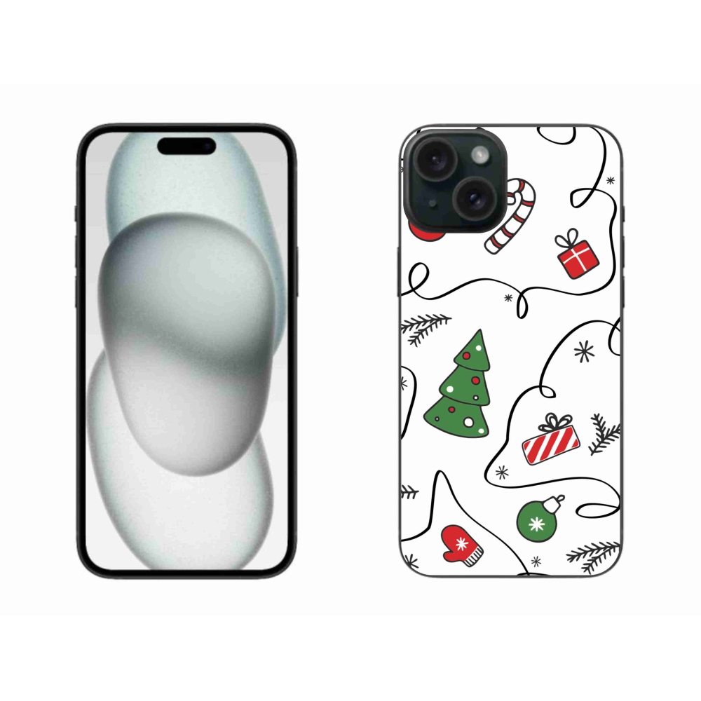 Gél borítás mmCase iPhone 15 Plus készülékhez - karácsonyi motívumok