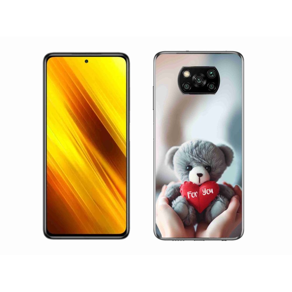 Gél borítás mmCase a Xiaomi Poco X3 Pro számára - mackó a szerelmesek számára